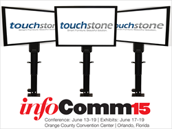 InfoComm15 attendees will see the new Touchstone Pro Advanced TV Lifts in action at Booth 6758.