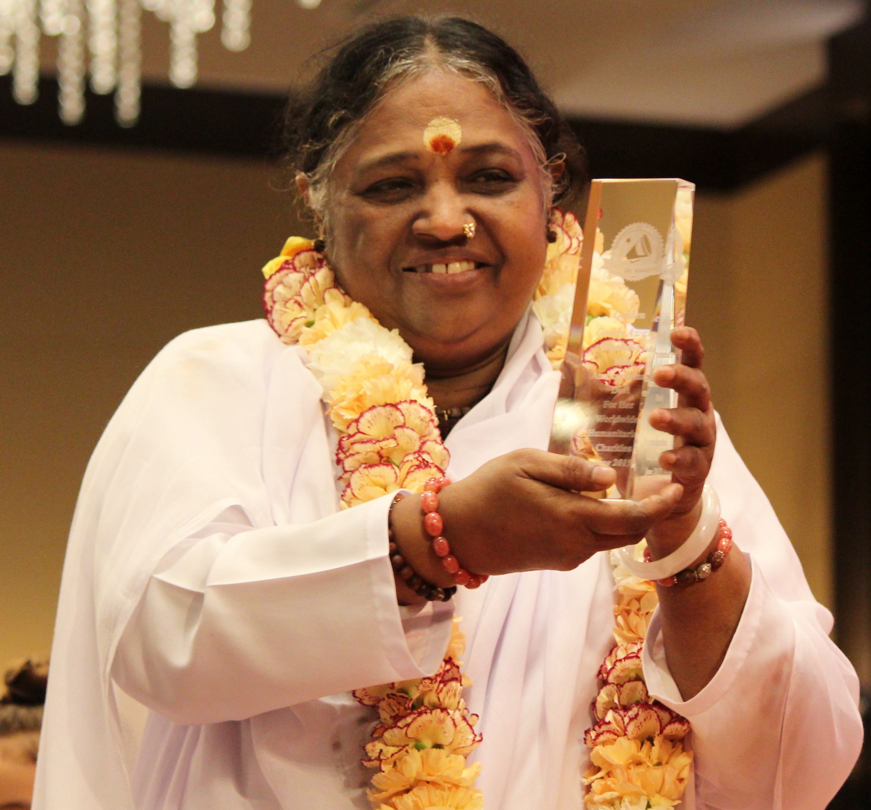Humanitarian Amma ('The Hugging Saint') Receives Golden Goody Award in