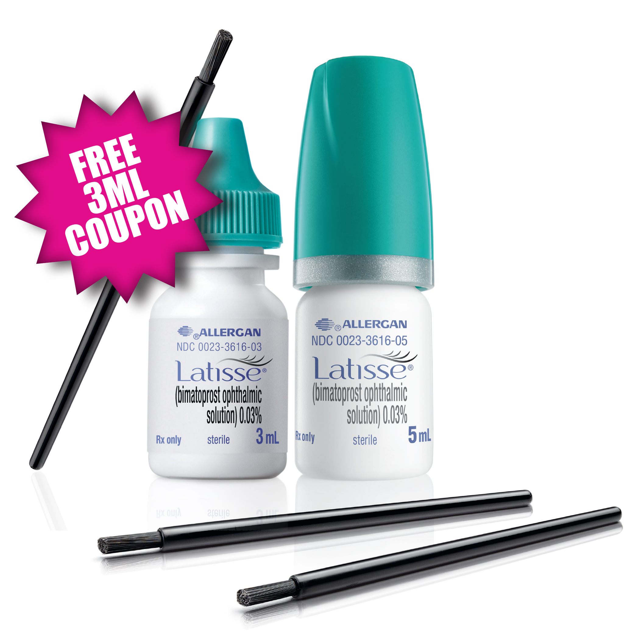 only purchase a Latisse 5ml for $105 and receive a rebate coupon for a comp...