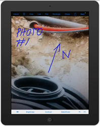 Sketch Well and Septic Site Plan on iPad