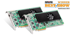Matrox Mura IPX Series 4K capture and IP encode/decode boards to be featured
at InfoComm MEA 2015.