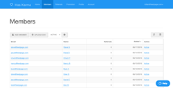 Manage referral program members