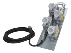100' Cord Equipped with Four Explosion Proof Receptacles and an Explosion Proof Plug