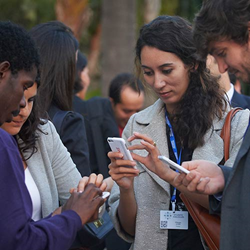The event app in use.
