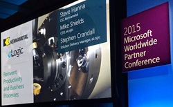 eLogic and manufacturer Kennametal demo productivity solution at Microsoft WPC 2015