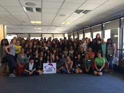 CREW New York mentors supported young ladies from the Bella Abzug Leadership Institute with a hands-on education session and $3,500 donation to the summer program.