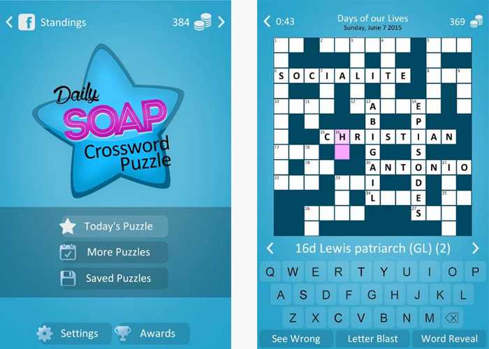 Just Released: The Exclusive Daily Crossword Puzzle App Just for Soap