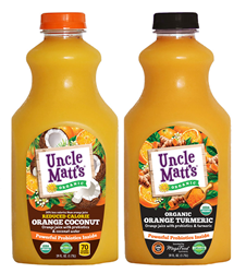Uncle Matt's Organic Orange Coconut and Organic Orange Turmeric