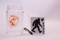 mason jar mug, tenacious tape tattoos, gear aid