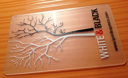 Digital Business Cards on Clear Material