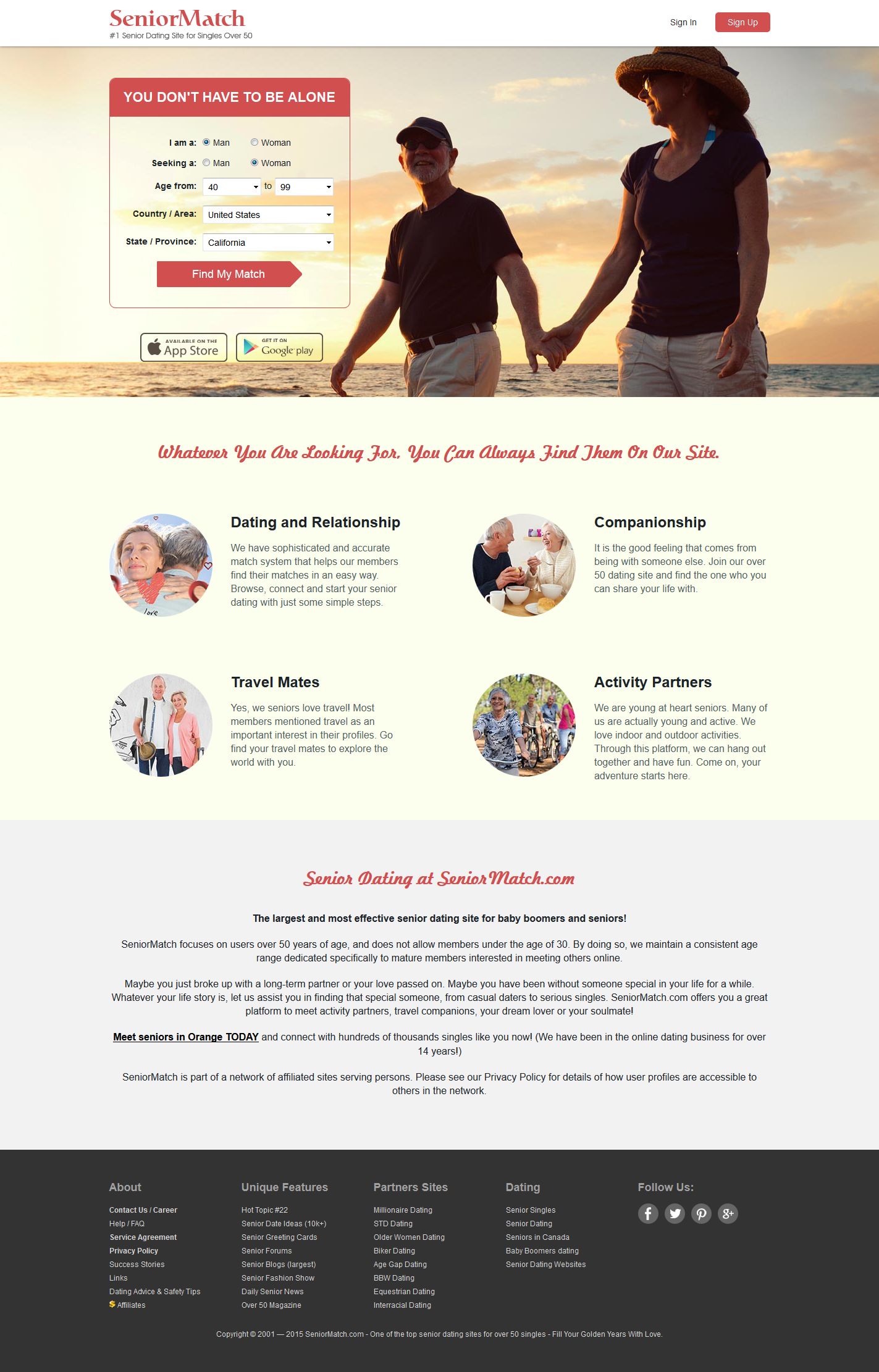 dating website for older professionals