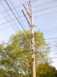 Look up and look out for overhead power lines.