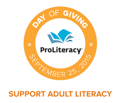 Adult Literacy Day of Giving will take place September 25, 2015.