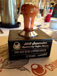 Longevity Award from Crimson Cup Coffee & Tea