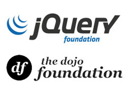 jQuery Foundation logo above Dojo Foundation logo