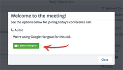 Start a Google Hangout Inside Lucid Meetings