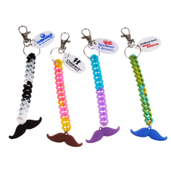 mustache promotional keychain