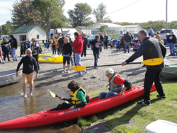Launching a boat at the 2014 Adventure Team Challenge New York.