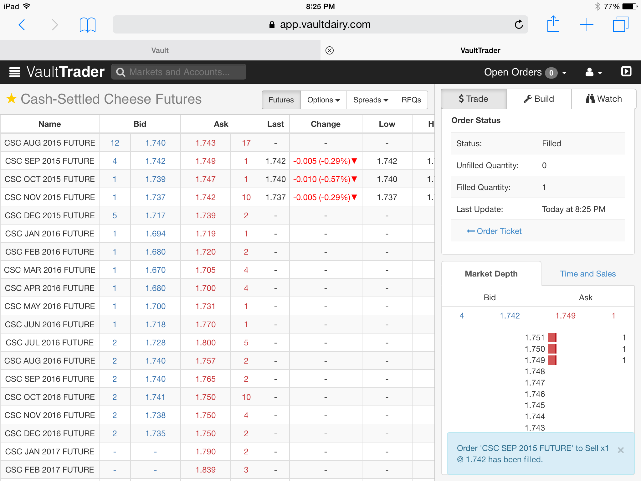 Vault Technologies, LLC Launches Dairy Commodity Trading ...