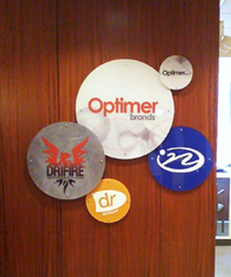 Layered Lobby Signage