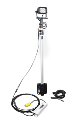 Temporary Fixed Mount LED Light that provides 120VAC and 12VDC Operation Capabilities