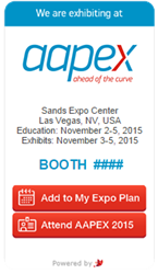 AAPEX 2015 eBooth Promotion Widget