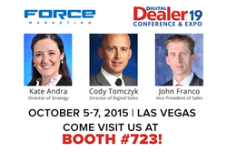 Several Force Marketing team members to attend Digital Dealer 19 in Las Vegas.