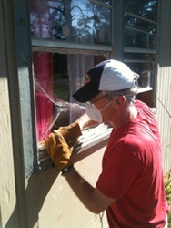 A member of Monte Sano United Methodist Church works on a mission project.