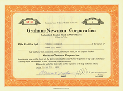 Warren Buffett signed this certificate at the beginning of his great career.