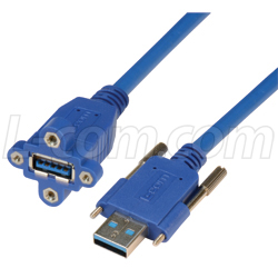 USB 3.0 Machine Vision Panel Mount Cable Assemblies