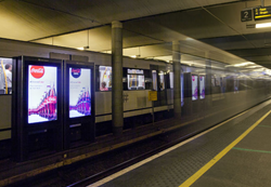 Matrox Maevex encoders and decoders allow Clear Channel Norway to remotely control 176 digital signage screens across 3 stations in the Olso City Metro system