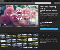 Pixel Film Studios FCPX ProIntro Wedding Volume 2 Plugin.