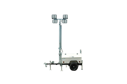 30' Telescoping Light Mast Equipped with Two Manual Winches for Operation