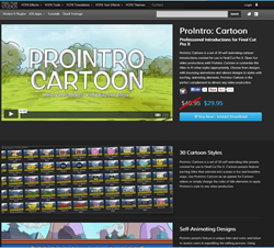 Pixel Film Studios ProIntro Cartoon Plugin.