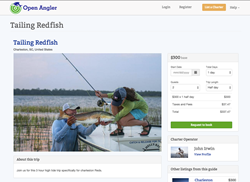 Open Angler user John Irwin of Fly Right Charters, Charleston, South Carolina offers fishing trips through the site