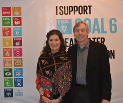 Co-Founders Dawn Sandoe and Steve Henshaw celebrate the launch of Water for Empowerment with proceeds benefiting clean water micro-enterprises for young women working in the Bilwi region of Nicaragua through a partnership with WaterAid America.