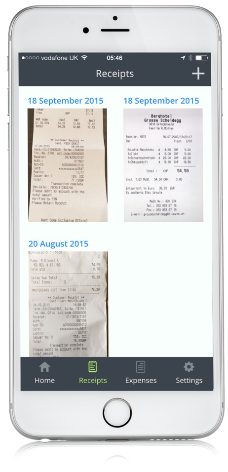 app for receipts and expenses