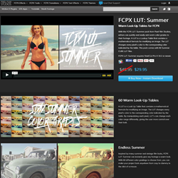 Pixel Film Studios FCPX LUT Summer Plugin.