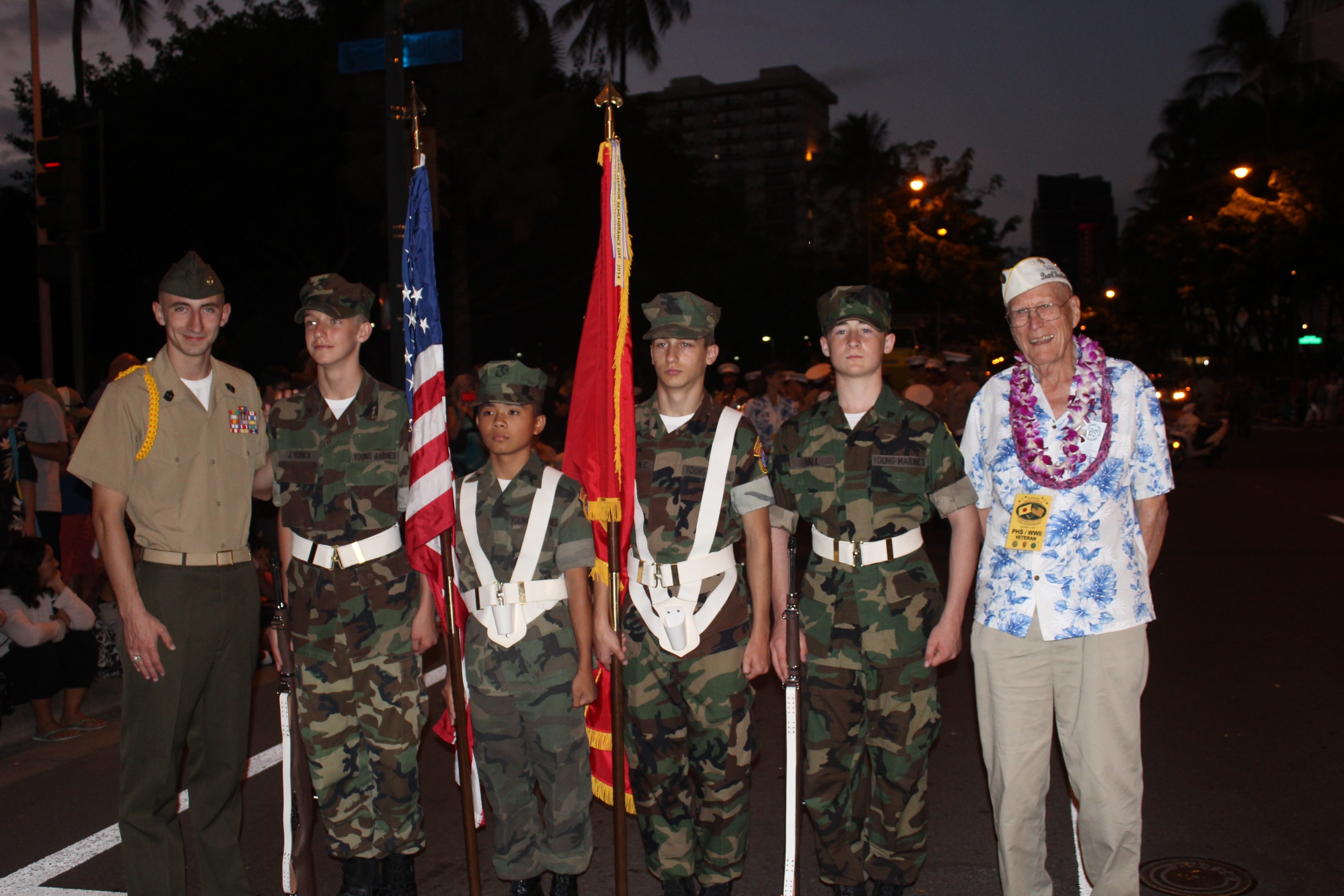 Young Marines Honor Veterans in Pearl Harbor
