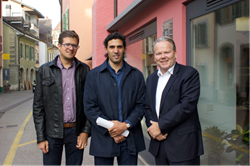 LivingNethos founder and CEO, Ignacio Garcia (centre) with Dr. Lukasz Bochenek (left) who leads Leidar´s insight offering and Rolf Olsen (right), Leidar CEO and founder.