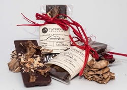 Decadent chocolate treat made with 61% single source Venezuelan chocolate, caramelized Maitake mushrooms and toasted hazelnuts.