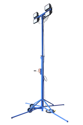 Seven to Fourteen Foot Adjustable LED Light Tower with 8" Wheels