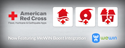 WeWIN's Boost Platform in Red Cross Hurricane, Earthquake & Flood Apps