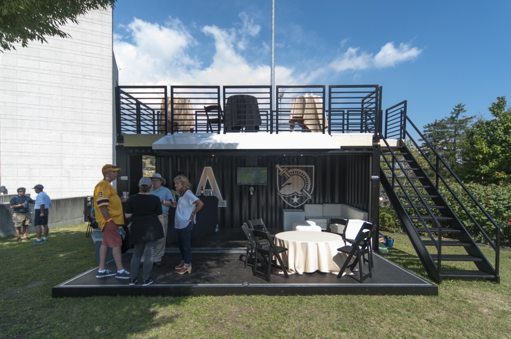 Ikoniq Designs Shipping Container Entertainment Venue for Tailgating