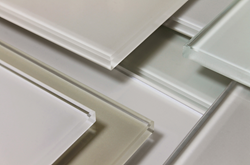 Bendheim's off-white back-painted architectural glass collection.