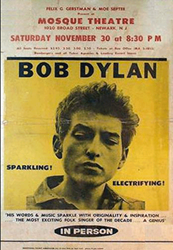 1963 Bob Dylan Newark Mosque Concert Poster