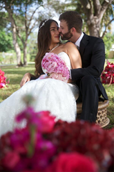 Photo of Robert Reeves Scholarship Winner Alamea Deedee Bitran on her wedding day with her new husband.