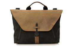 Staad Attaché—black ballistic nylon with grizzly leather flap option