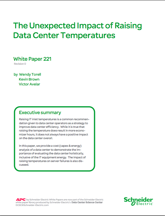Schneider Electric Publishes White Paper on the Impact of Raising Data