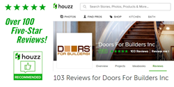 Custom Door Maker Receives 100 Rave Reviews from the Houzz Community
